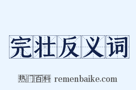 完壮反义词是什么意思的图片